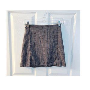 Brandy Melville/John Galt Gray Houndstooth A-Line Mini Skirt